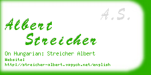 albert streicher business card